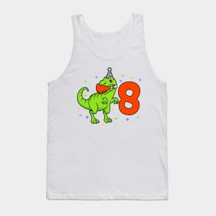I am 8 with TREX - boy birthday 8 years old Tank Top
